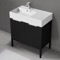 Black Bathroom Vanity, Modern, Free Standing, 32